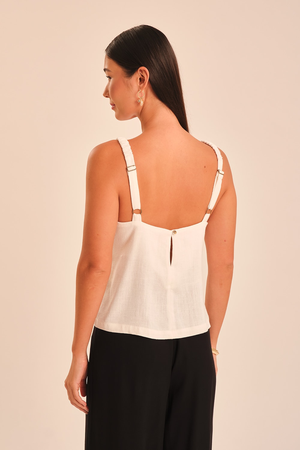 Blusa Linho Texturas Basica Off