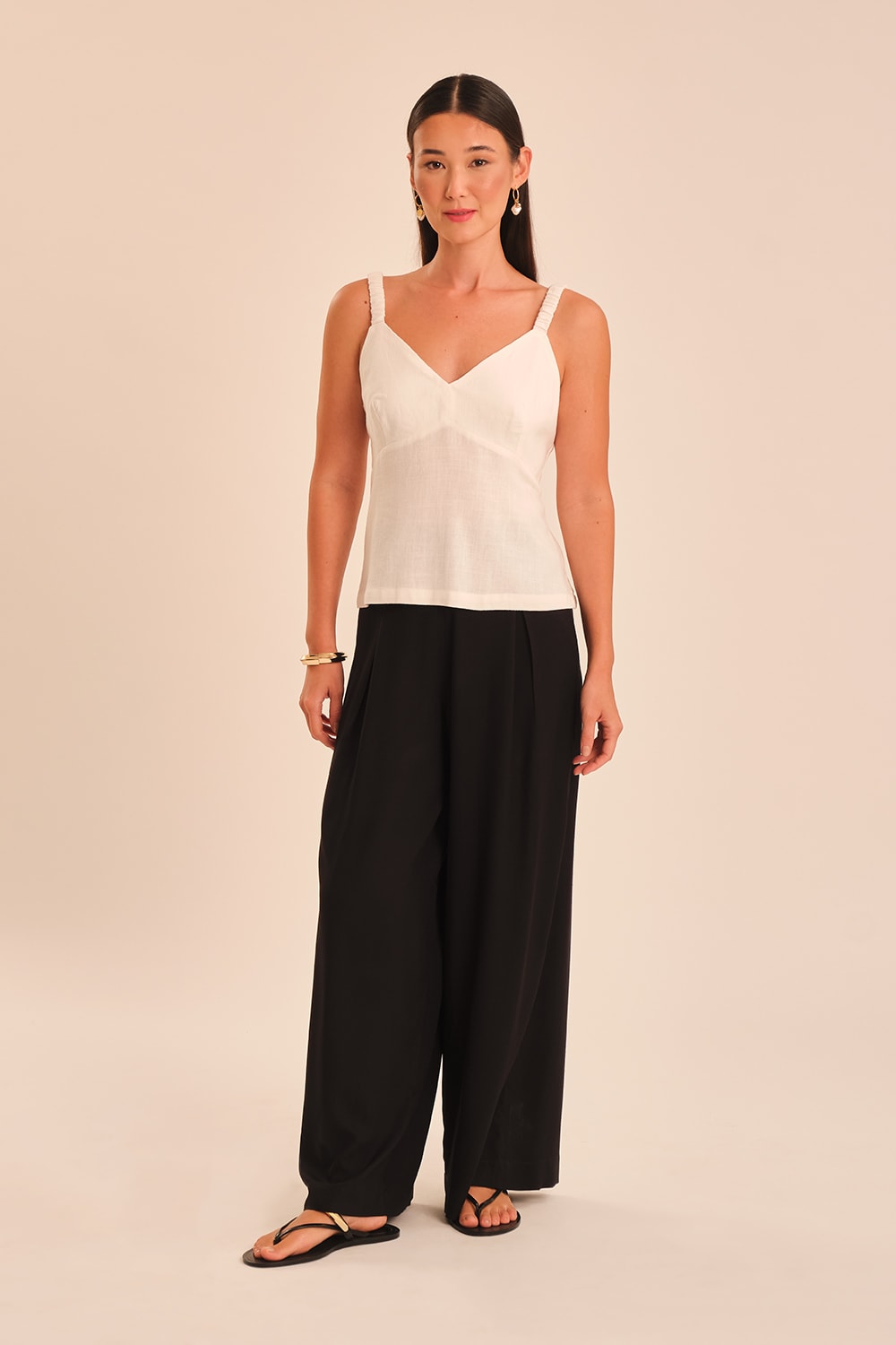 Blusa Linho Texturas Basica Off
