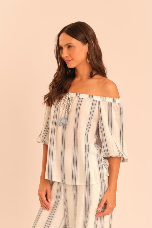 Blusa Listra Yuna Listrado - foto 3