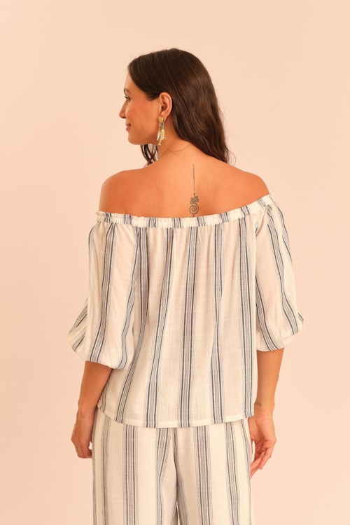 Blusa Listra Yuna Listrado - foto 4