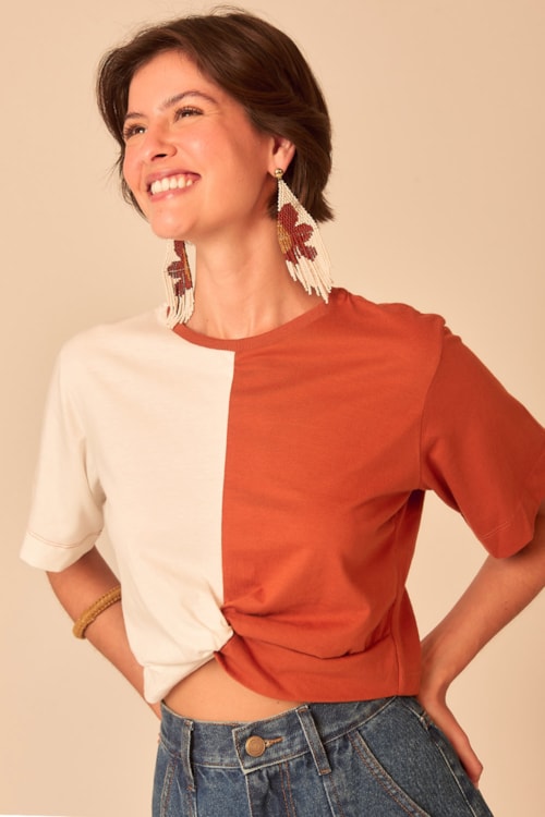 Blusa Malha Bicolor Bicolor - foto 3