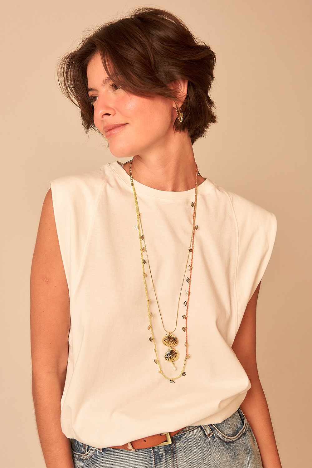 Blusa Malha Recorte Ombro Off