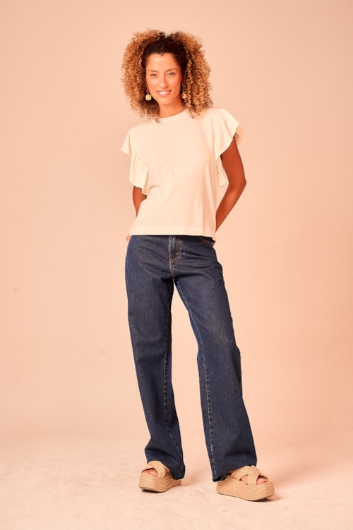 Blusa Manga Babado Off - foto 3