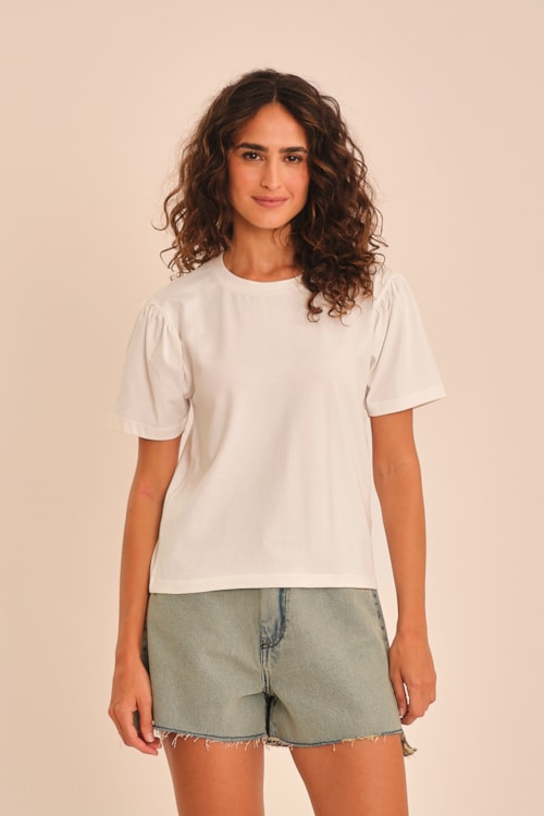 Blusa Manga Franzida Off - foto 1