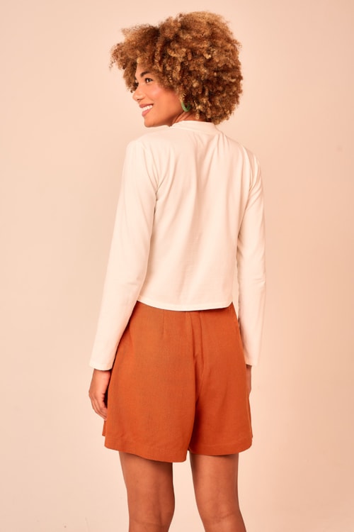 Blusa Manga Longa Basica Off - foto 3
