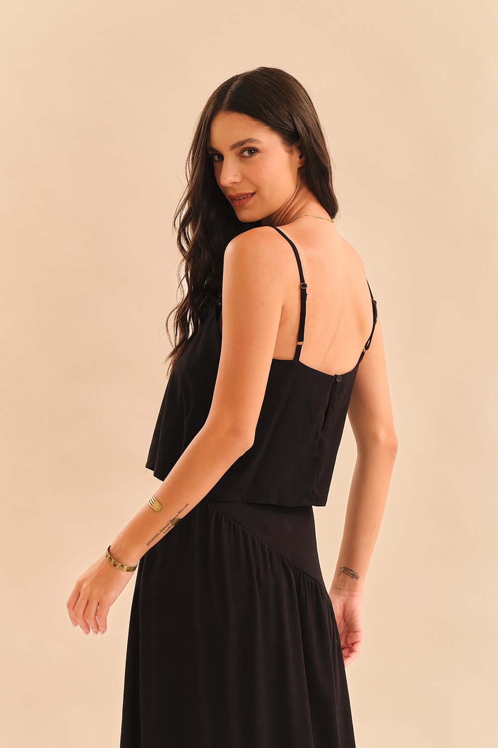 Blusa Maquinetado Stripe Preto