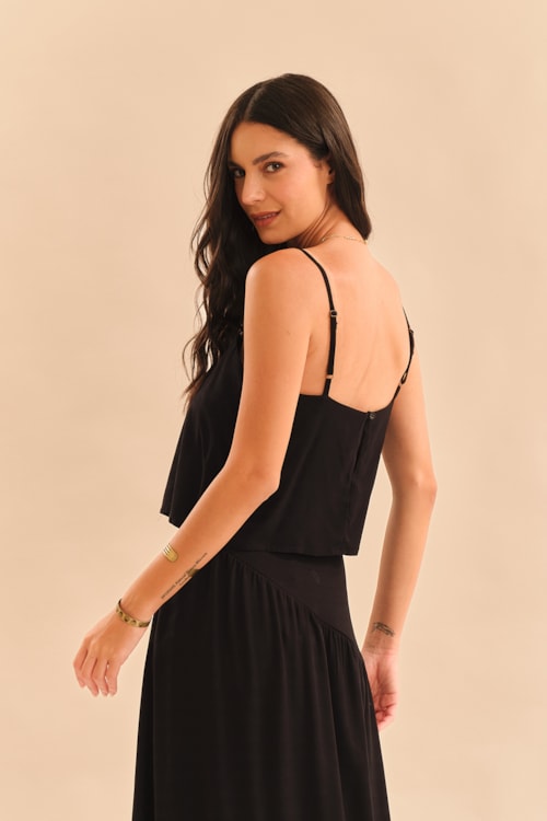 Blusa Maquinetado Stripe Preto - foto 5