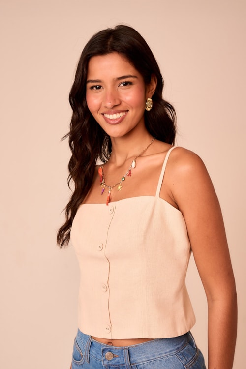 Blusa Maritima Bege - foto 4