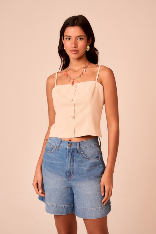 Blusa Maritima Bege - foto 1
