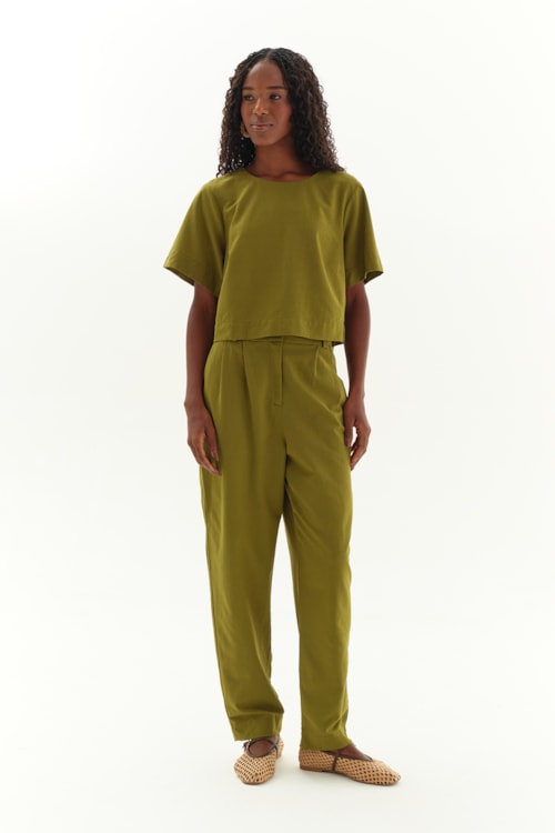Blusa Mg Bossa Alfaiataria Basica Verde Palmeira - foto 2