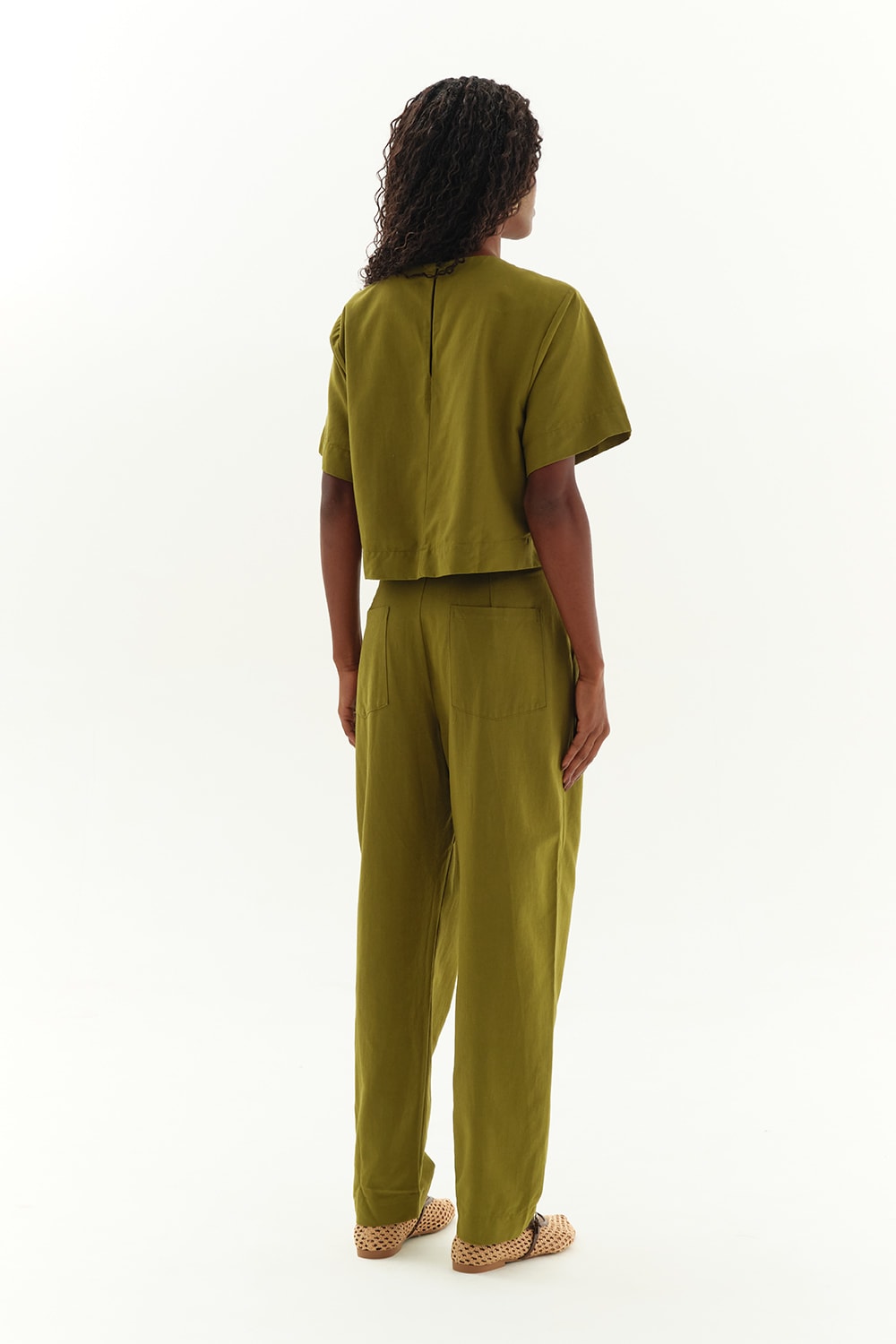 Blusa Mg Bossa Alfaiataria Basica Verde Palmeira