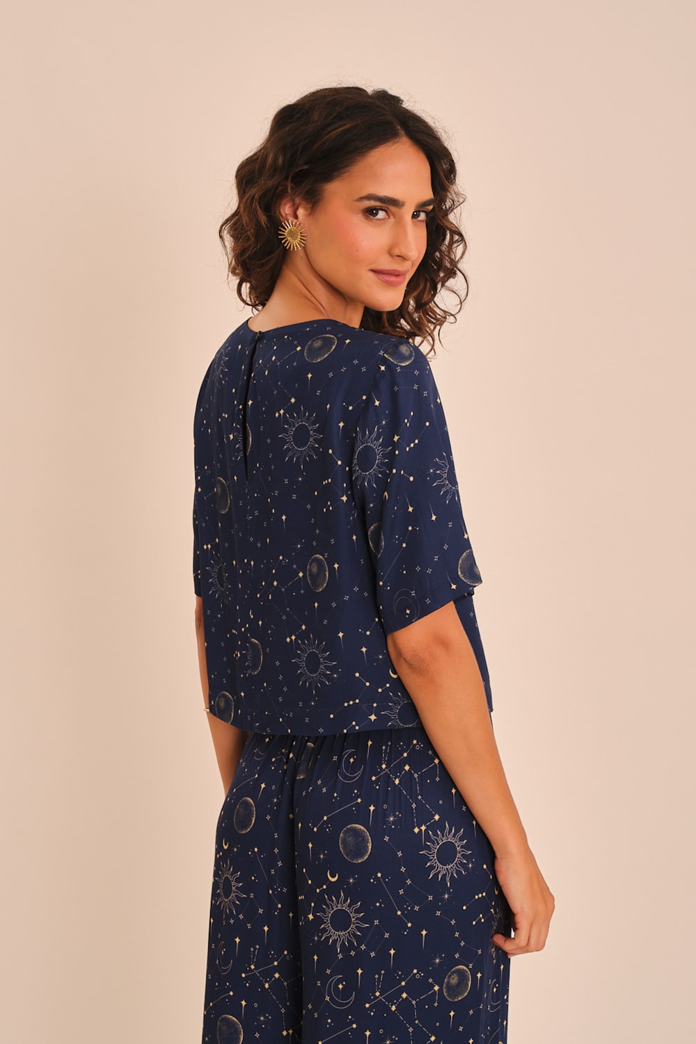 Blusa Mg Ceu Indigo Estampado
