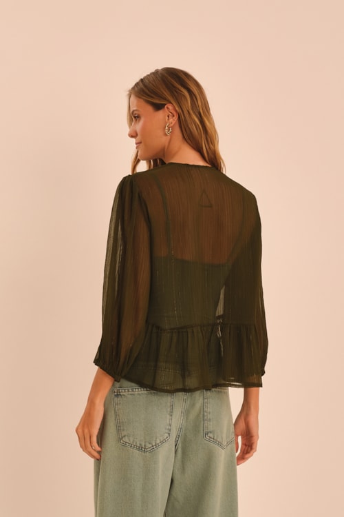 Blusa Mg Lumina Verde Jade - foto 5