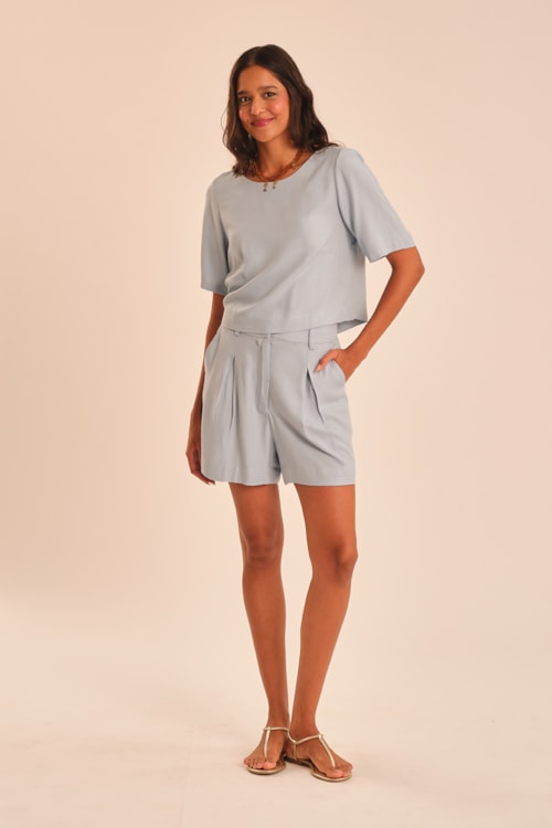 Blusa Mg Majorelle Piquet Basica Azul Majorelle - foto 2