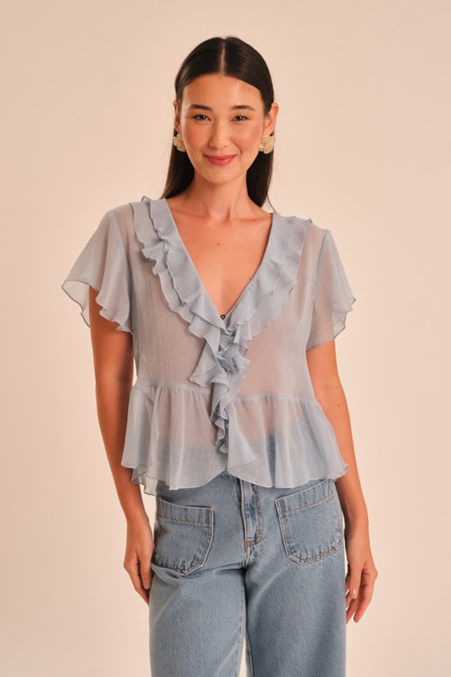 Blusa Mg Medina Azul Majorelle - foto 1