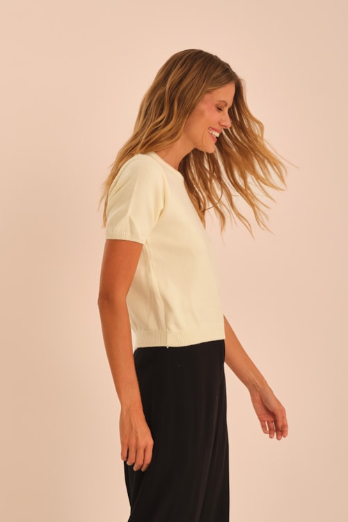 Blusa Mg Tricot Fafa Branco - foto 3
