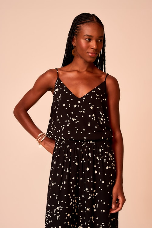 Blusa Noite Estrelada Estampado - foto 1