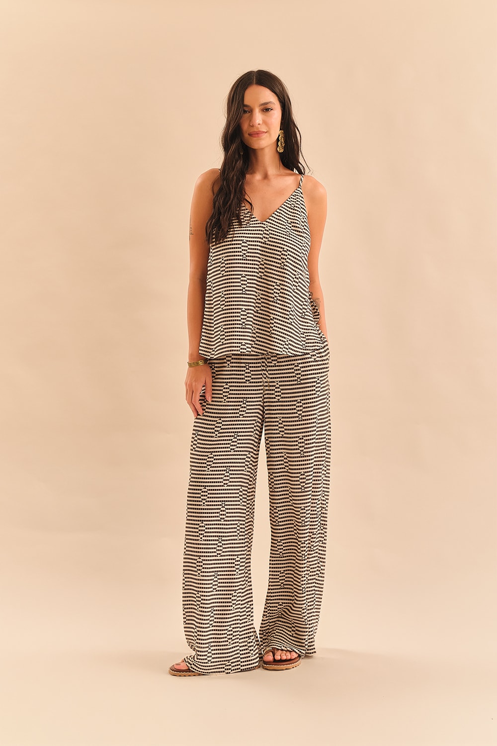 Blusa Peixe Abstrato Estampado