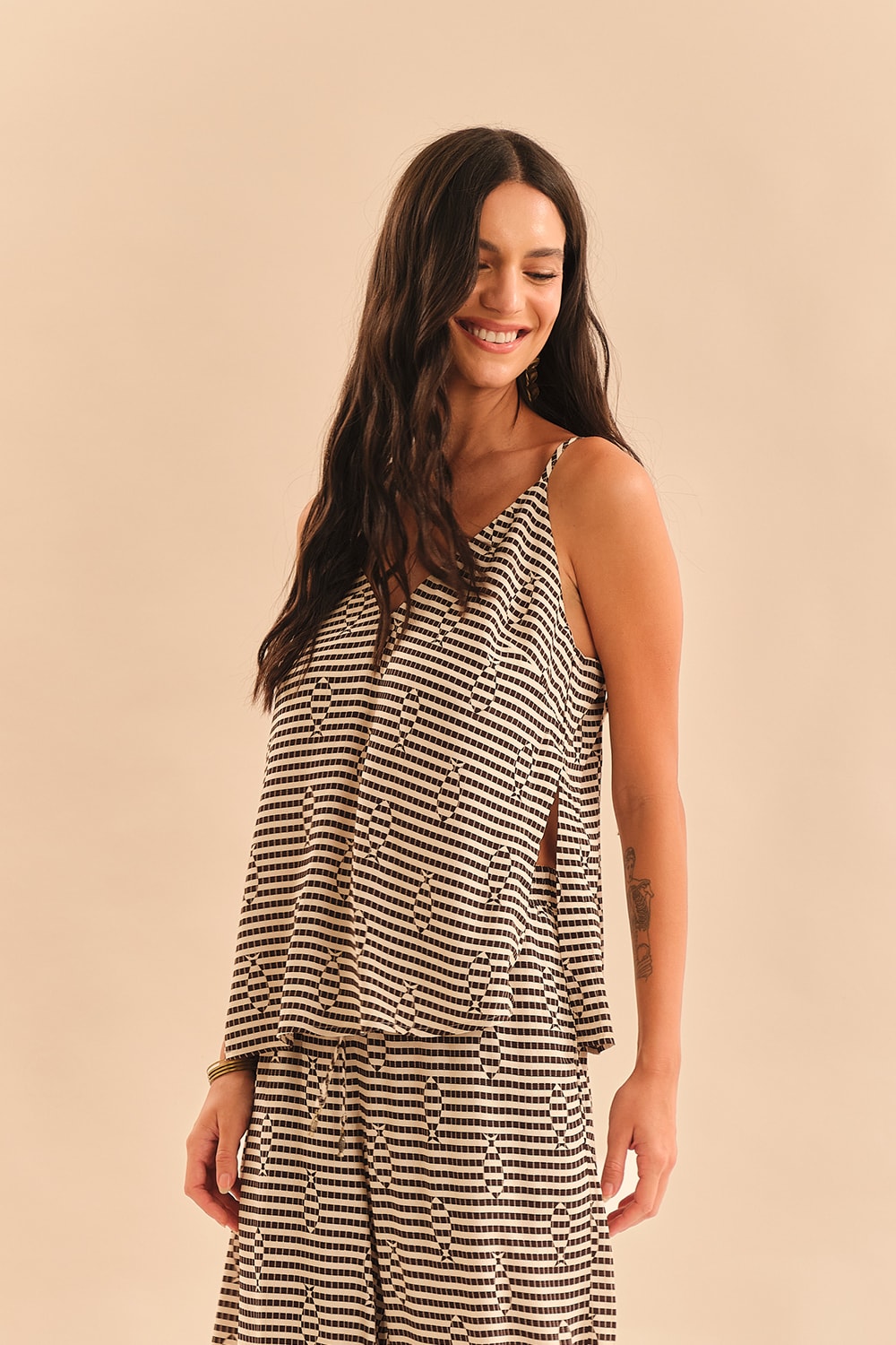 Blusa Peixe Abstrato Estampado