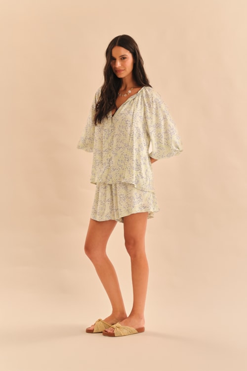 Blusa Peixe Aquarela Estampado - foto 1