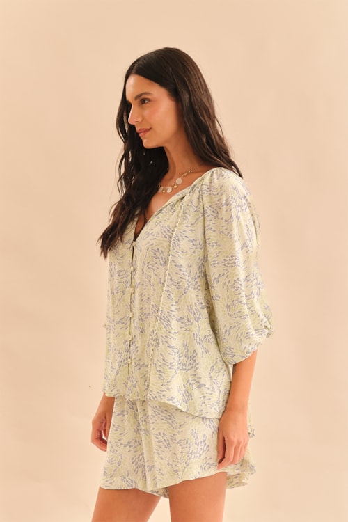 Blusa Peixe Aquarela Estampado - foto 4