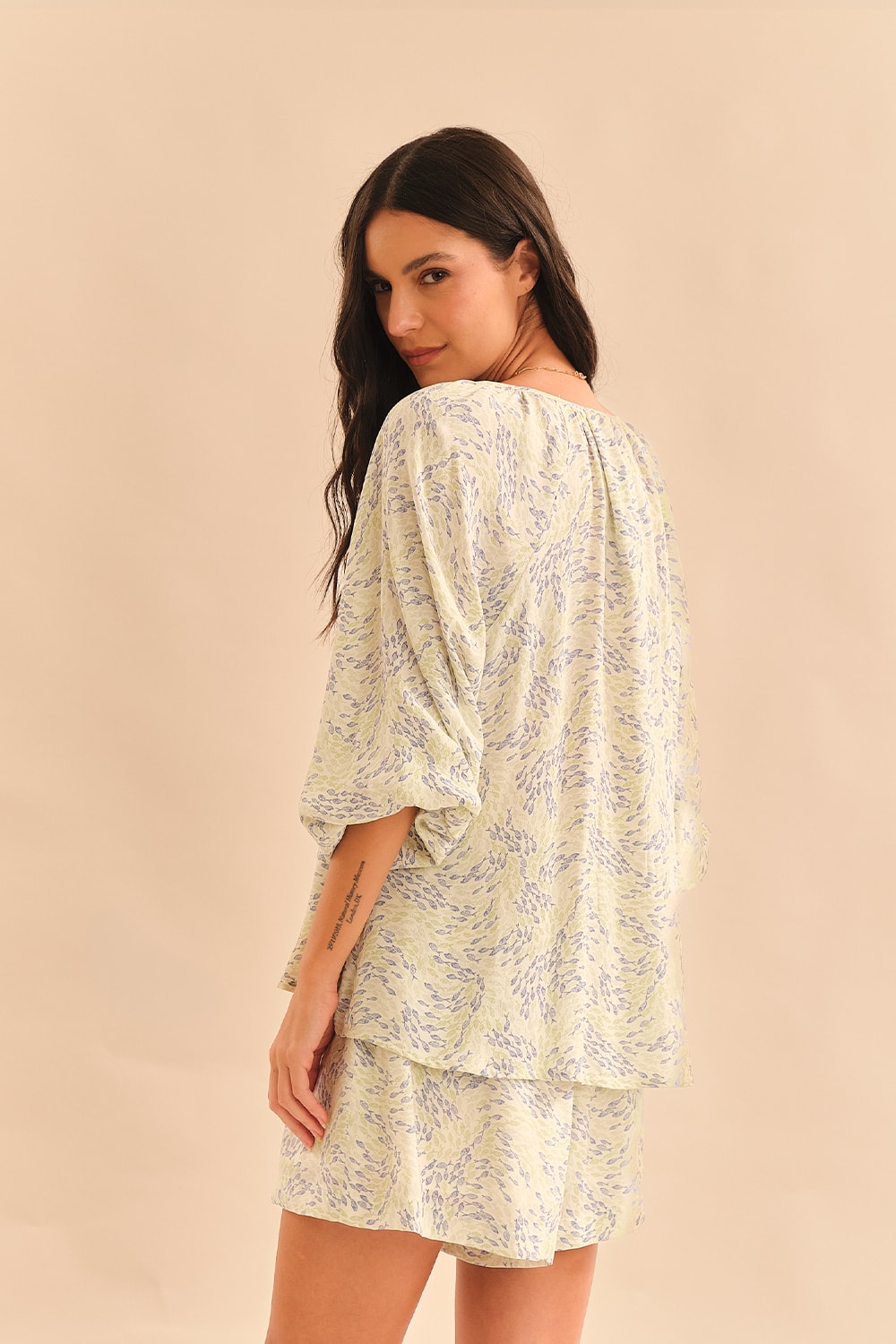 Blusa Peixe Aquarela Estampado