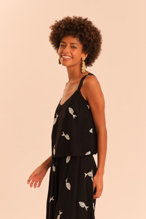 Blusa Peixe Pb Preto - foto 2