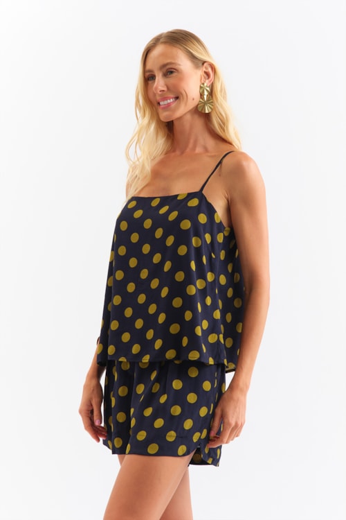 Blusa Poa Bicolor Estampado - foto 1