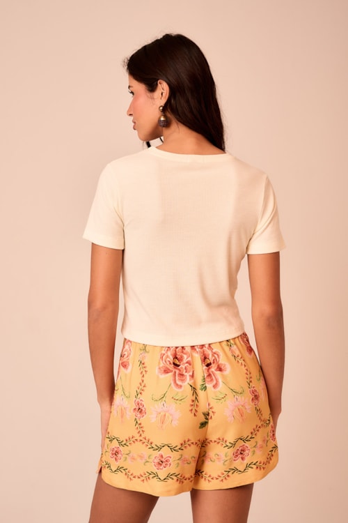 Blusa Rib Basic Perola - foto 3