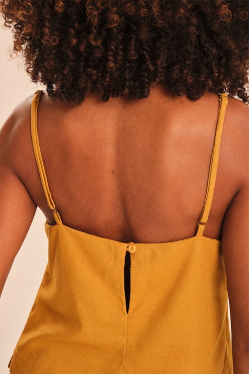 Blusa Safra Basica Amarelo Camelo - foto 4