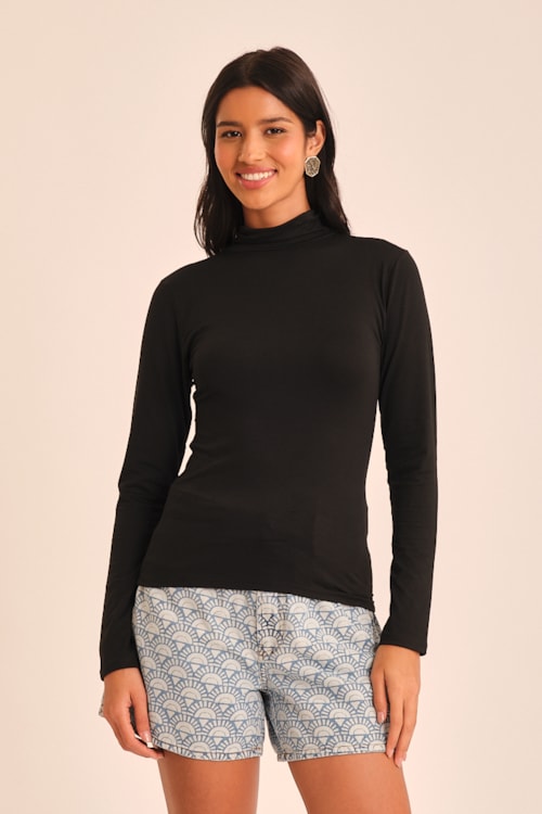 Blusa Segunda Pele Preto - foto 2