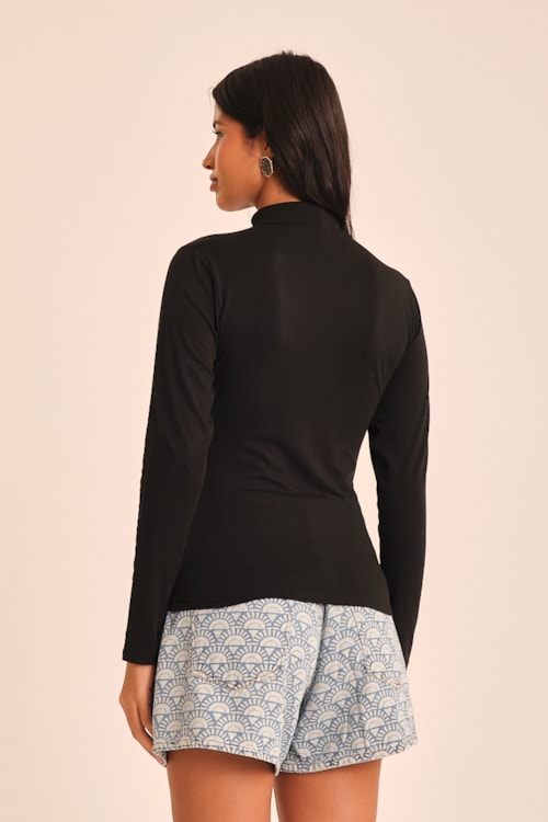 Blusa Segunda Pele Preto - foto 4