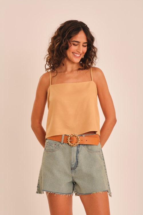 Blusa Souk Bege Tahine - foto 1