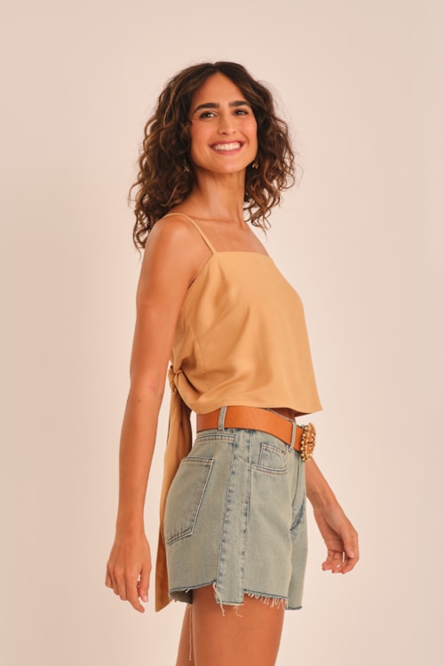 Blusa Souk Bege Tahine - foto 3