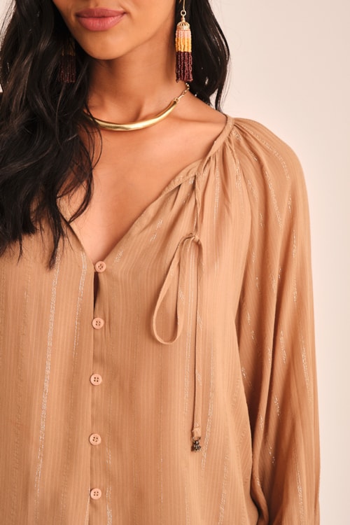 Blusa Tahine Bege Tahine - foto 2
