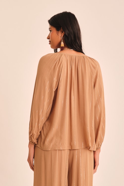Blusa Tahine Bege Tahine - foto 4