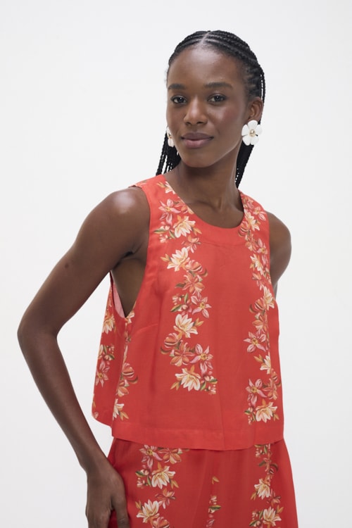 Blusa Tinto De Verano Estampado - foto 1