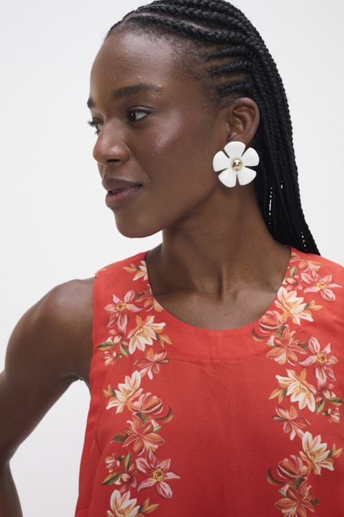 Blusa Tinto De Verano Estampado - foto 4