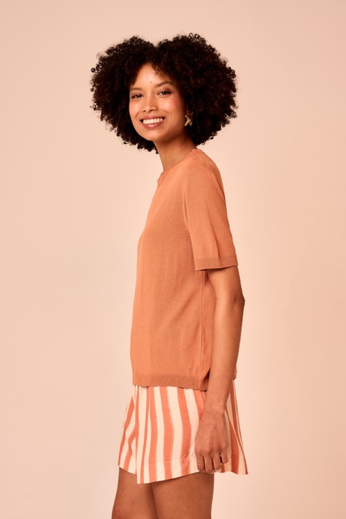 Blusa Tricot Brisa Rosa Seco - foto 2