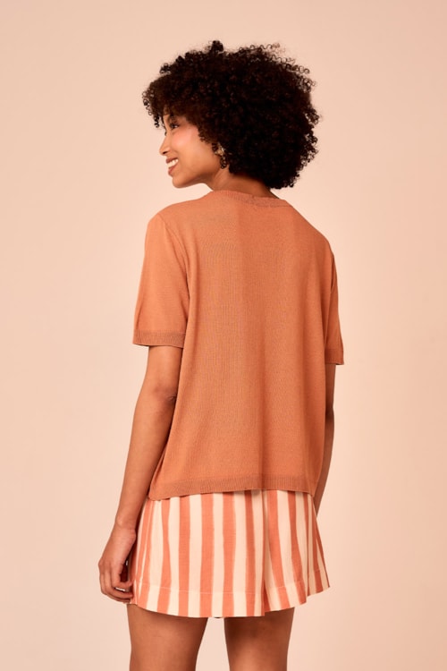 Blusa Tricot Brisa Rosa Seco - foto 3