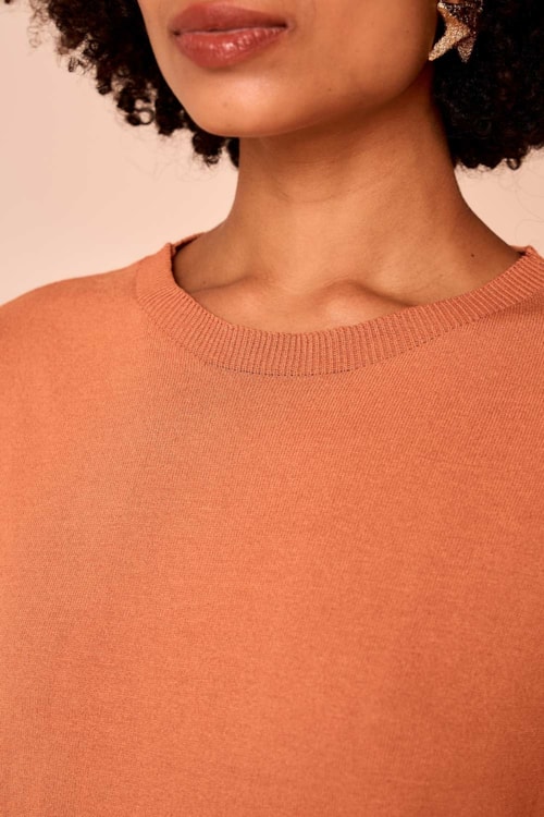 Blusa Tricot Brisa Rosa Seco - foto 4