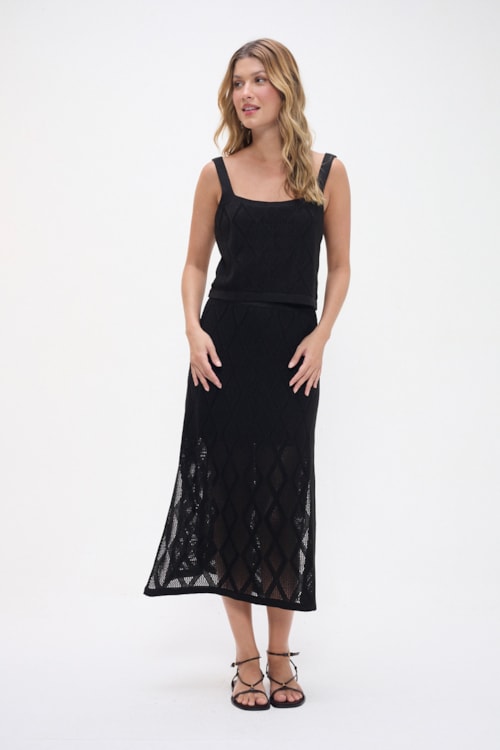 Blusa Tricot Encanto Preto - foto 2