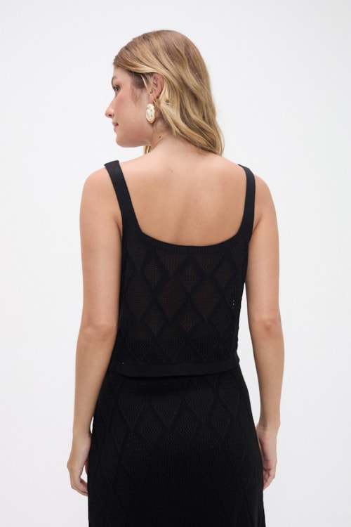 Blusa Tricot Encanto Preto - foto 4