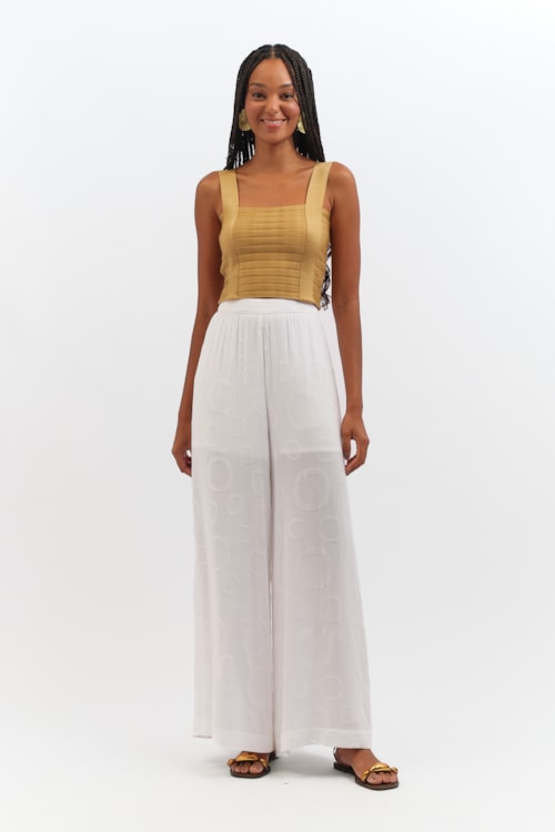 Blusa Tricot Festejar Dourado - foto 3