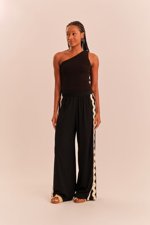 Blusa Tricot La Plage Preto - foto 1