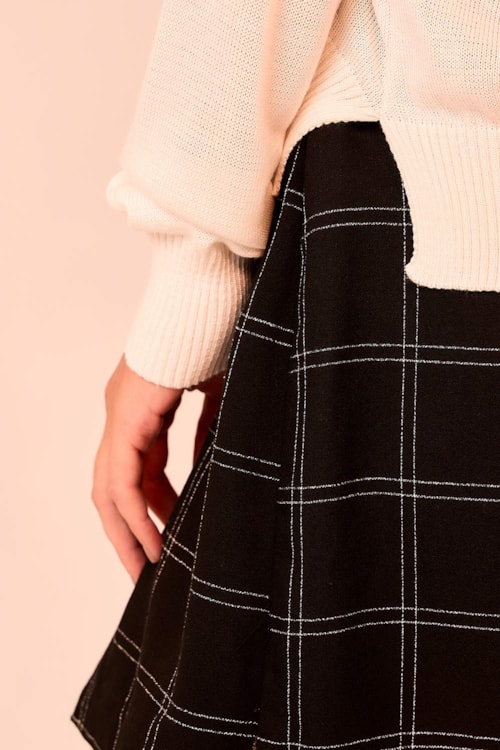 Blusa Tricot Manga Longa Off - foto 4