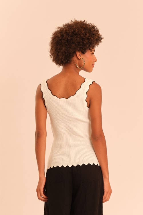 Blusa Tricot Petala Branco - foto 4