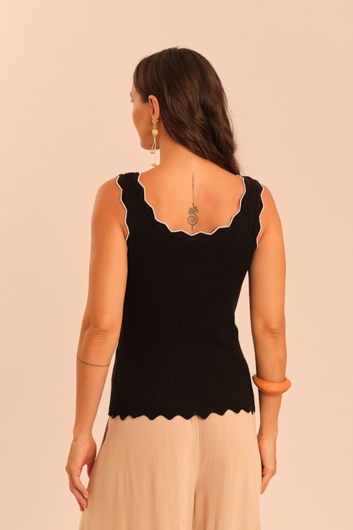 Blusa Tricot Petala Preto - foto 4