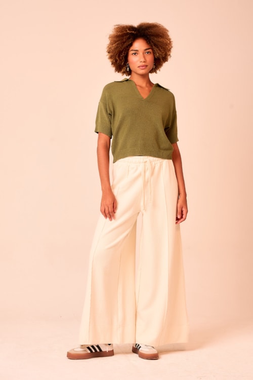 Blusa Tricot Polo Verde Dusky - foto 1
