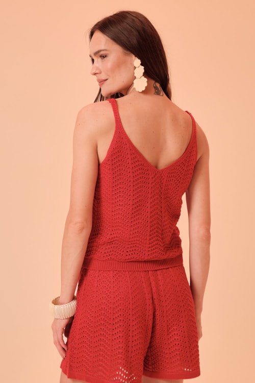 Blusa Tricot Riviera Vermelho - foto 5